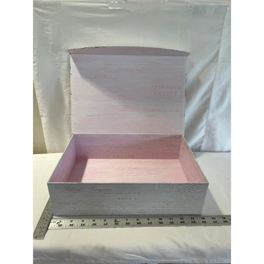Primrose League Nested Storage Boxes Set of 3 Vintage Floral Decorative Cardbd